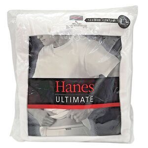 Hanes Ultimate Comfort Tagless Crew T Shirts 3Pk Large 2003